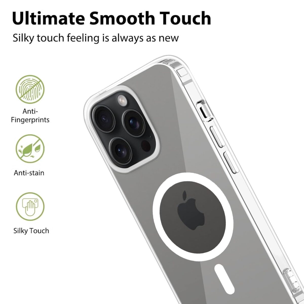 iPhone 15 Pro clear case magnetic cover - Image 3