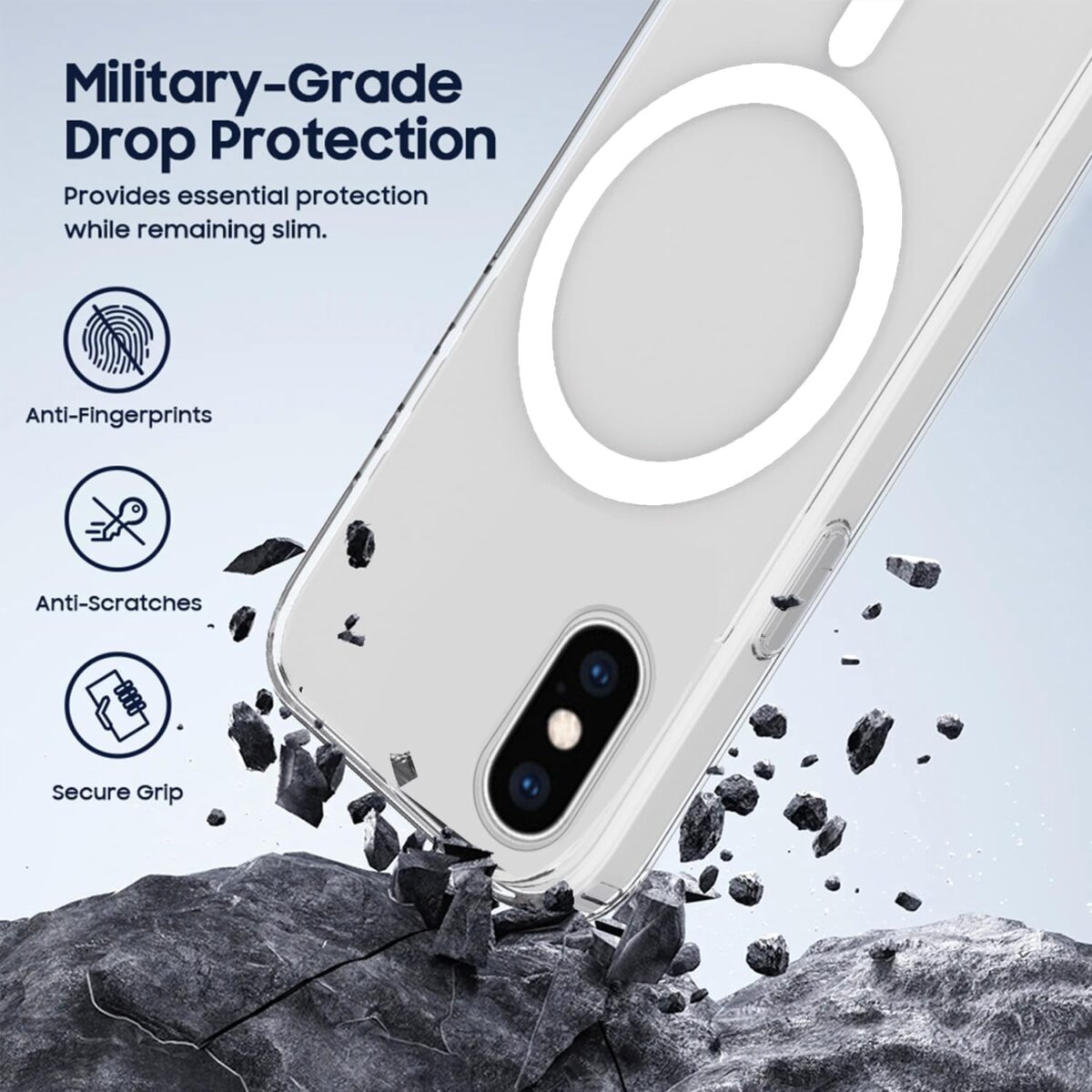 iPhone X/XS clear case magnetic cover - Image 2