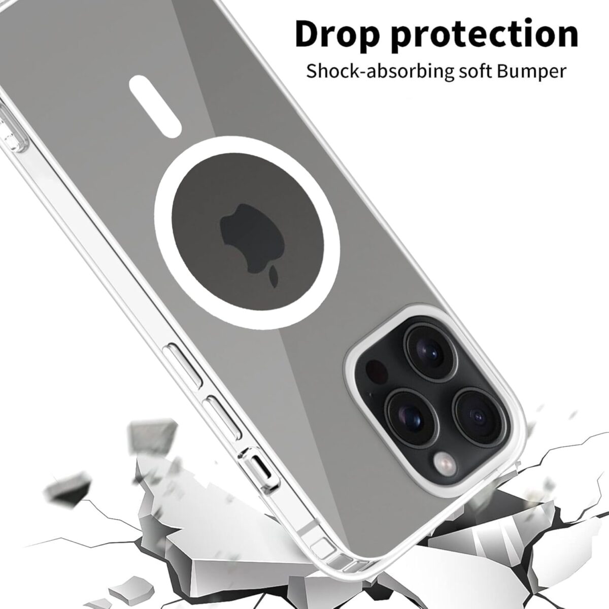 iPhone 15 Pro clear case magnetic cover - Image 5