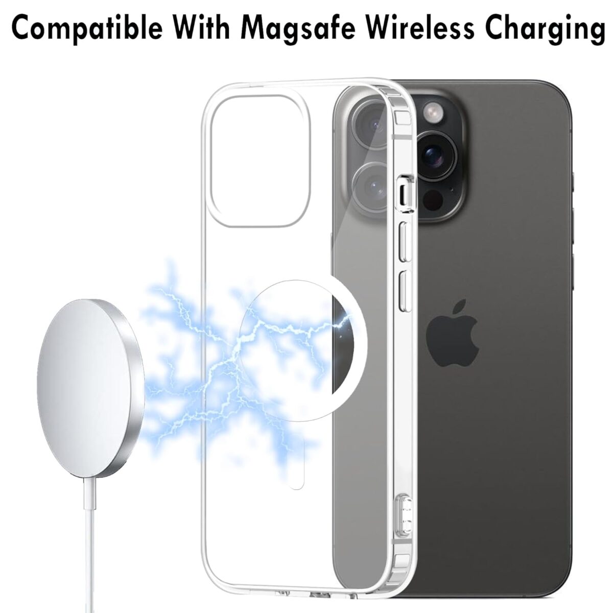 iPhone 15 Pro clear case magnetic cover - Image 4