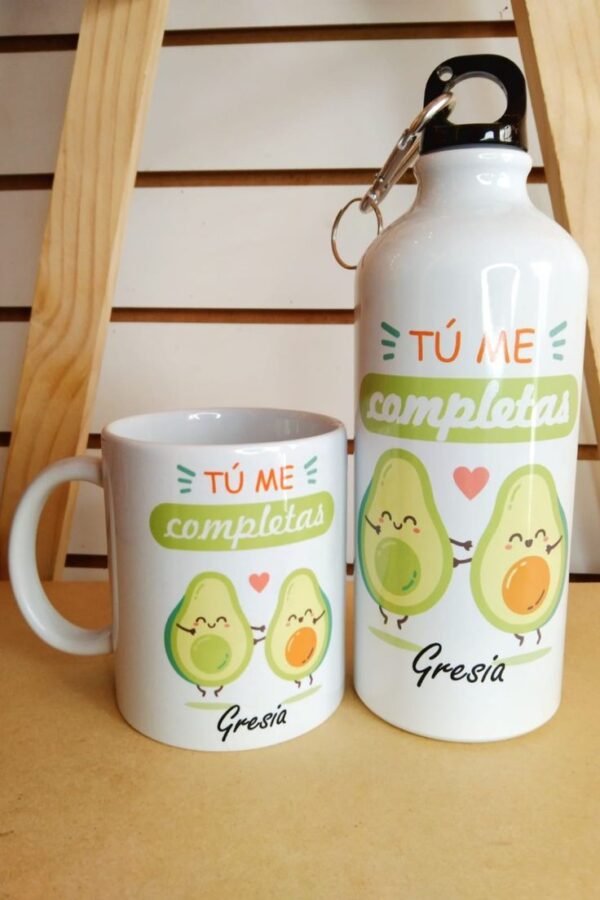 designer bottle and mug