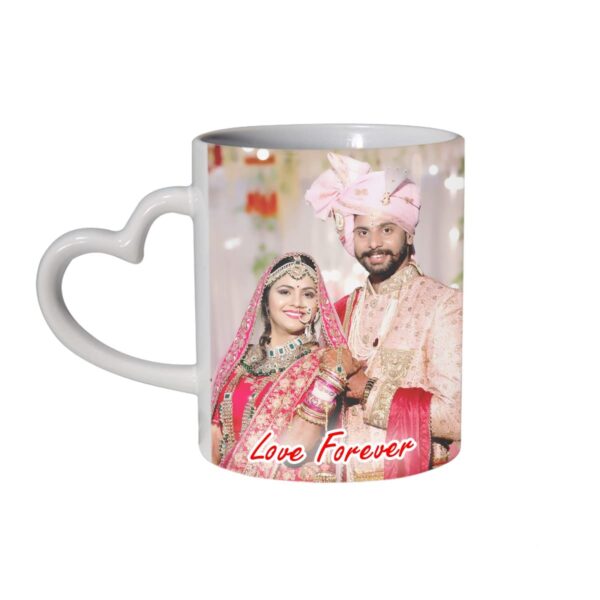 Print Customized Heart Handle Mug